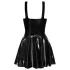 LATEX - minidress con gonna a balze (nero)