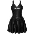 LATEX - minidress con gonna a balze (nero) - M