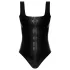 LATEX - body latex nero con cerniera integrale - M