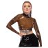 LATEX - top in lattice trasparente (trasparente-nero) - S-L