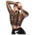 LATEX - top in lattice trasparente (trasparente-nero) - S-L