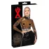 LATEX - top donna trasparente - latex nero translucido