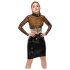 LATEX - top in lattice trasparente (trasparente-nero) - S-L