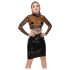 LATEX - top in lattice trasparente (nero trasparente)