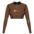 LATEX - top in lattice trasparente (trasparente-nero) - S-L