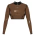 LATEX - top donna trasparente - latex nero translucido