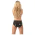 LATEX - slip con dildo esterno - nero - taglia S-L