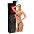 LATEX - slip con 2 dildo interni - nero (S-L)