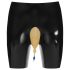 LATEX - Mutandine Gomma con Apertura per Svuotamento (Nero)