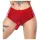 LATEX - slip con dildo realistico (rosso)