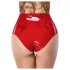 LATEX - slip con dildo realistico (rosso)