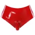 LATEX - slip con dildo realistico (rosso)
