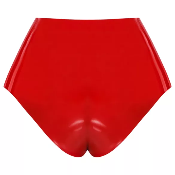 LATEX - slip con dildo realistico (rosso)
