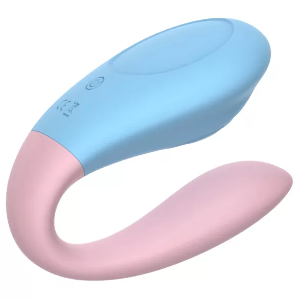 Mrow 03 - vibratore per coppia ricaricabile impermeabile blu rosa