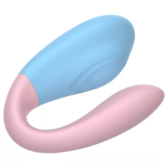 Mrow 03 - vibratore per coppia ricaricabile impermeabile blu rosa