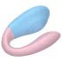 Mrow 03 - vibratore per coppia ricaricabile impermeabile blu rosa