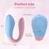 Mrow 03 - vibratore per coppia ricaricabile impermeabile blu rosa
