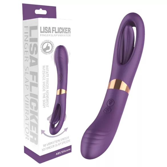 Funny Me Dual - vibratore 2in1 con lingua ricaricabile - silicone viola