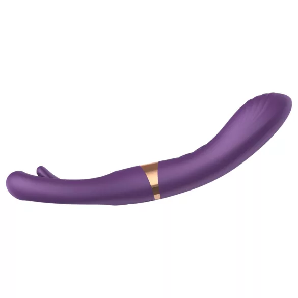Funny Me Dual - vibratore 2in1 con lingua ricaricabile - silicone viola