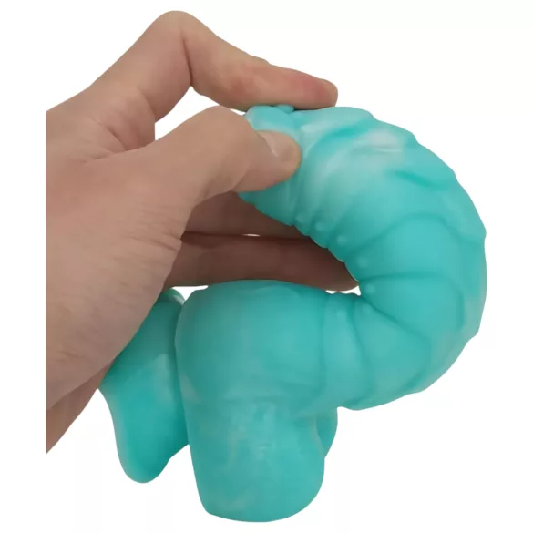 OgazR Sea Serpent - dildo realistico con venature - 17 cm - blu bianco