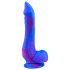 Inkipus - dildo realistico con testicoli - 18cm - silicone blu rosa