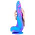 Inkipus - dildo realistico con testicoli - 18cm - silicone blu rosa