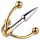 Urethralplay - dilatatore in metallo con ancora - 4,5cm (argento)