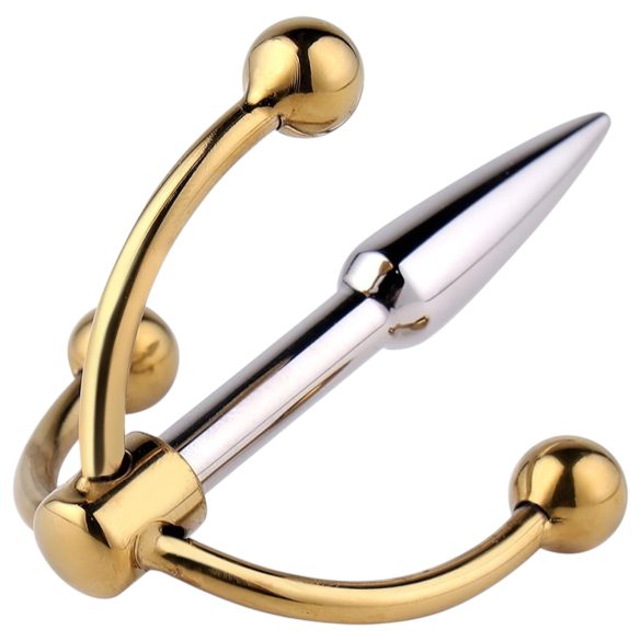 Urethralplay - dilatatore in metallo con ancora - 4,5cm (argento)
