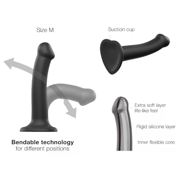 Strap-on-me - dildo doppio strato - nero