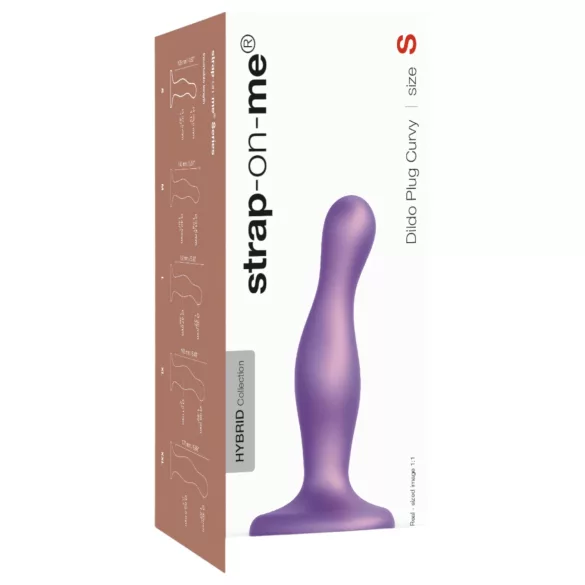 Strap-on-me Curvy S - dildo ondulato con ventosa (viola)