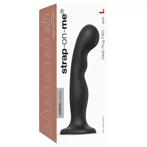 Strap-on-me P&G L - dildo curvo con ventosa - nero