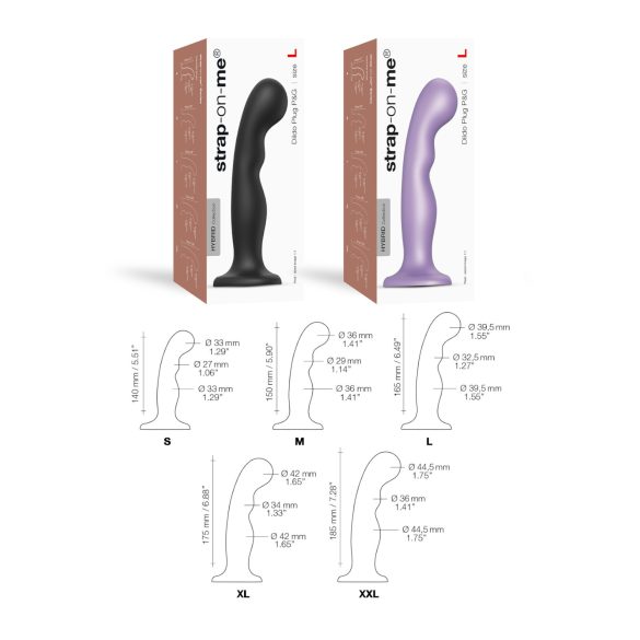 Strap-on-me P&G S - dildo curvo con ventosa - silicone viola