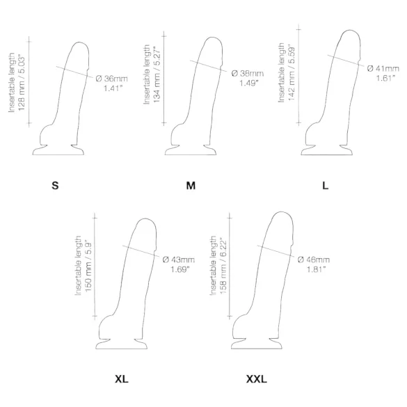 Strap-on-me - dildo doppio strato con ventosa - colore naturale - taglia M
