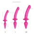 Strap-on-me Swith Semi-Realistico L - Dildo 2in1 in silicone (rosa)