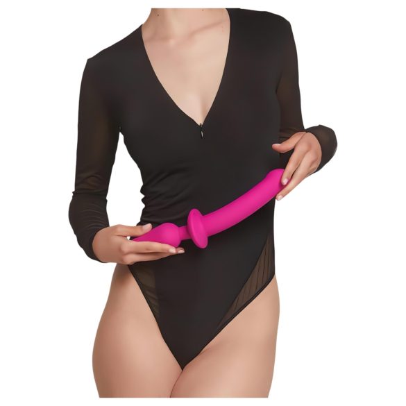 Strap-on-me Swith Semi-Realistico L - Dildo 2in1 in silicone (rosa)