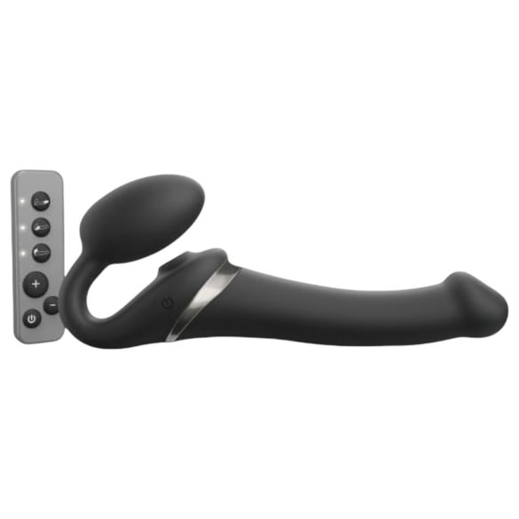 Strap-on-me - vibratore strap-on onde d’aria - M - silicone nero