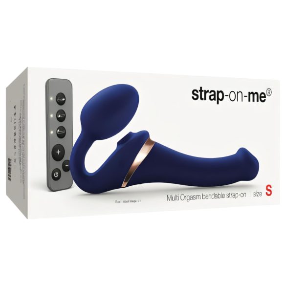 Strap-on-me S - dildo con cintura, vibratore a onde d’aria - (blu)