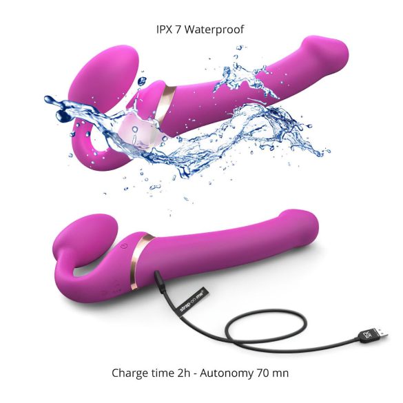 Strap-on-me S - vibratore indossabile con onde d’aria - silicone rosa