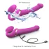 Strap-on-me M - vibratore strap-on ad aria pulsata - silicone rosa