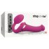 Strap-on-me M - vibratore strap-on ad aria pulsata - silicone rosa