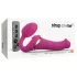 Strap-on-me M - vibratore strap-on ad aria pulsata - silicone rosa