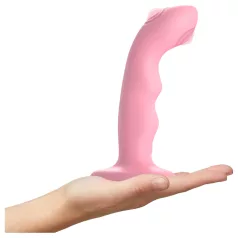   Strap-on-me M - impermeabile, vibratore pulsante punto G (rosa)