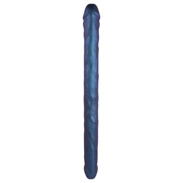 Strap-on-me - dildo doppio - silicone metallizzato blu