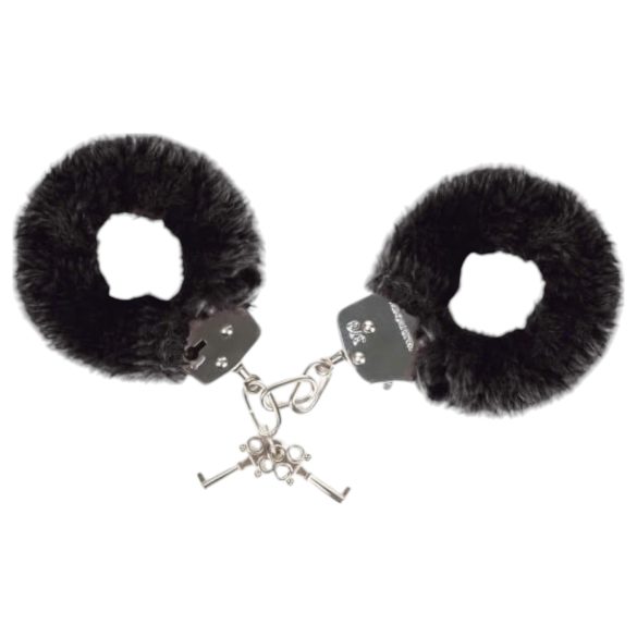 Love to Love Attach me - manette peluche (nero)