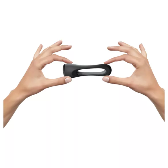 Love to Love Flux - anello fallico - silicone nero