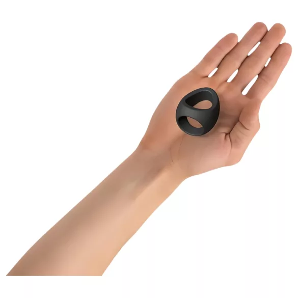 Love to Love Flux - anello fallico - silicone nero
