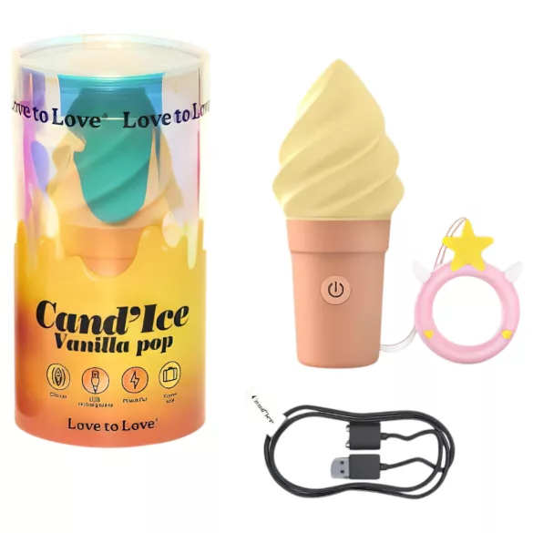 Love to Love Cand Ice - vibratore clitorideo ricaricabile (vaniglia)