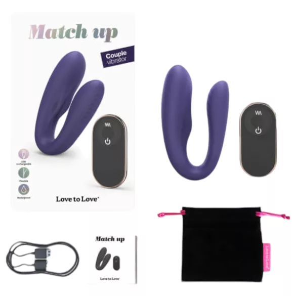 Love to Love - vibratore coppia ricaricabile wireless - silicone viola