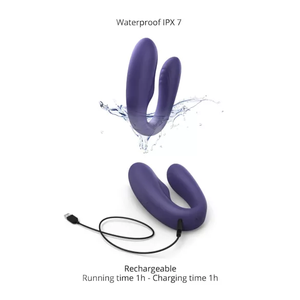 Love to Love - vibratore coppia ricaricabile wireless - silicone viola