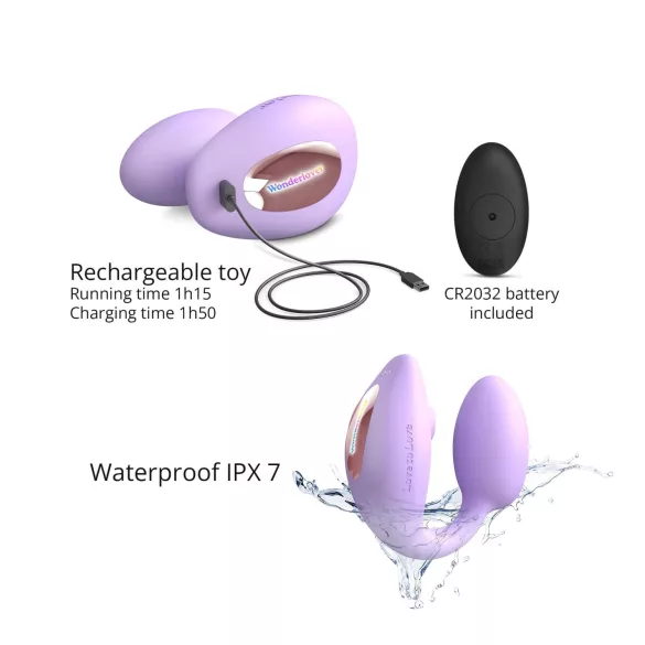 Love to Love Wonderlover - vibratore G-spot stimolante (viola)